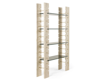 FITZROY - Travertine and glass bookcase by Gianfranco Ferré Home - view 3